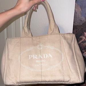 CANVAS PRADA TOTE: NOT AVAILABLE  IN STORES 🌸👡